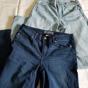 2 pair junior Jean's size 8